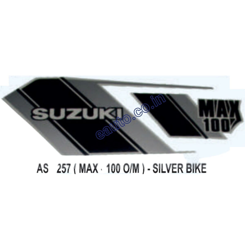 Graphics Sticker Set for Suzuki Max 100 | Old Model | Silver Vehicle