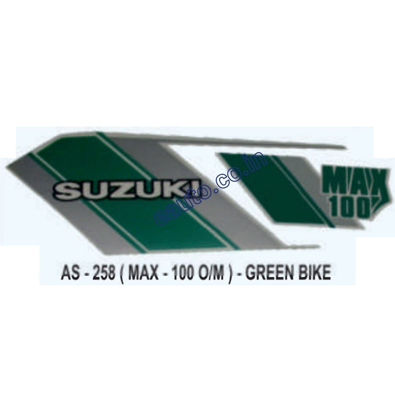 Graphics Sticker Set for Suzuki Max 100 | Old Model | Green Vehicle