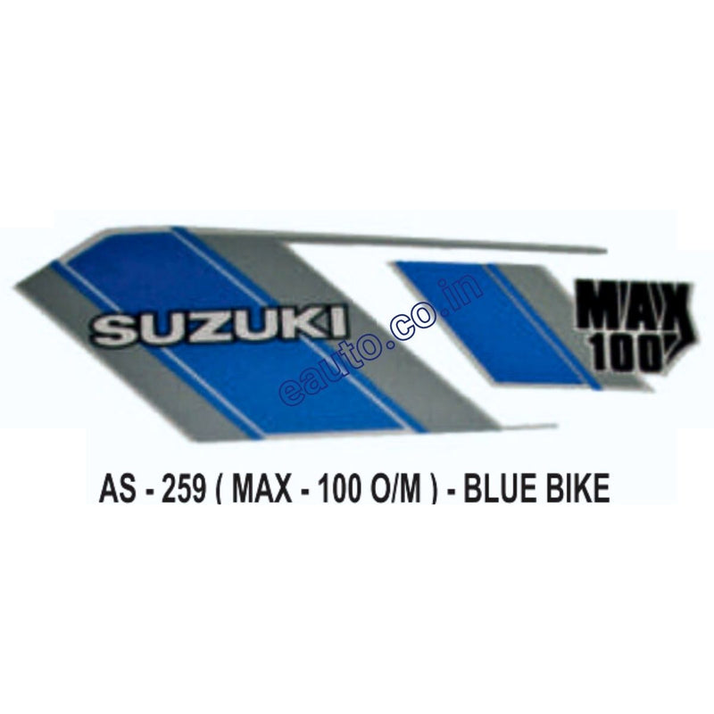 Graphics Sticker Set for Suzuki Max 100 | Old Model | Blue Vehicle