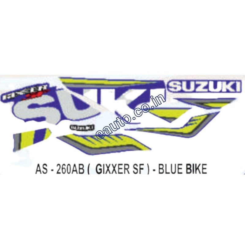 Graphics Sticker Set for Suzuki Gixxer SF | Blue Vehicle