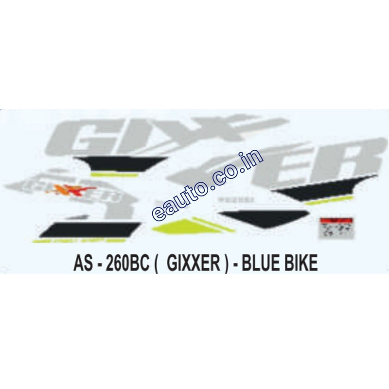 Graphics Sticker Set for Suzuki Gixxer | Blue Vehicle