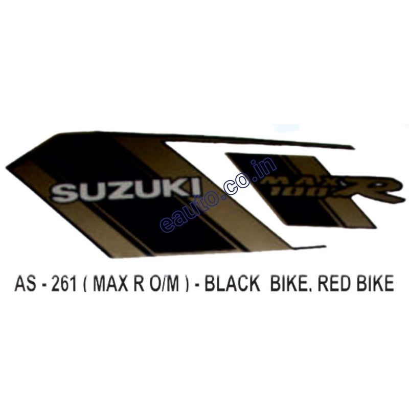 Graphics Sticker Set for Suzuki Max R | Old Model | Black or Red Vehicle