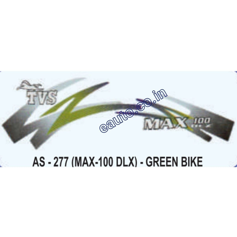 Graphics Sticker Set for TVS Max 100 Deluxe | Green Vehicle