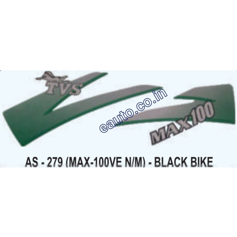 Graphics Sticker Set for TVS MAX 100 | New Model | Black Vehicle