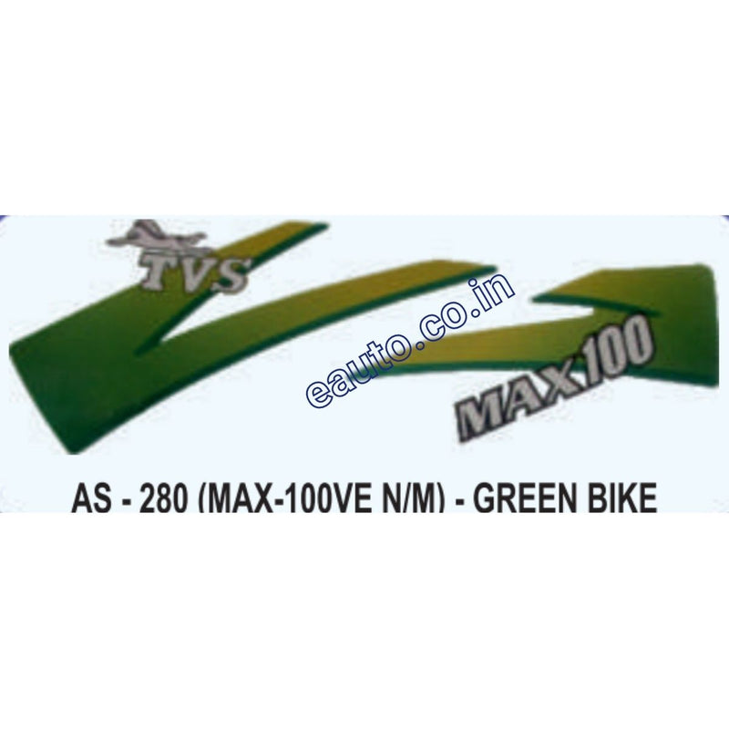 Graphics Sticker Set for TVS MAX 100 | New Model | Green Vehicle