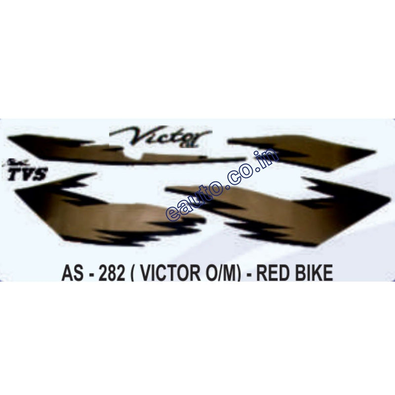 Graphics Sticker Set for TVS Victor | Old Model | Red Vehicle