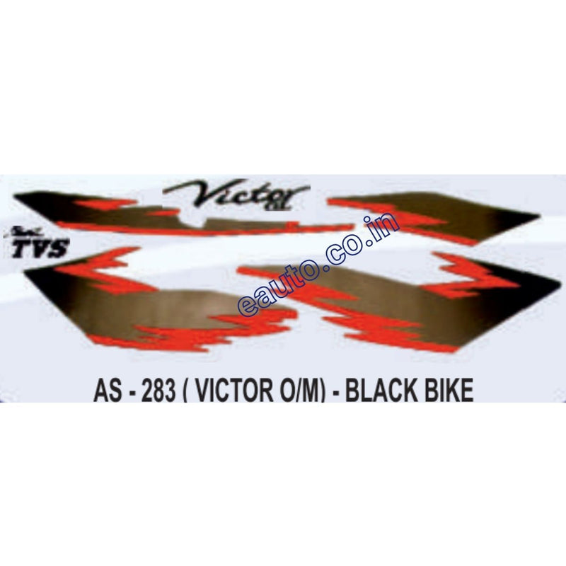 Graphics Sticker Set for TVS Victor | Old Model | Black Vehicle