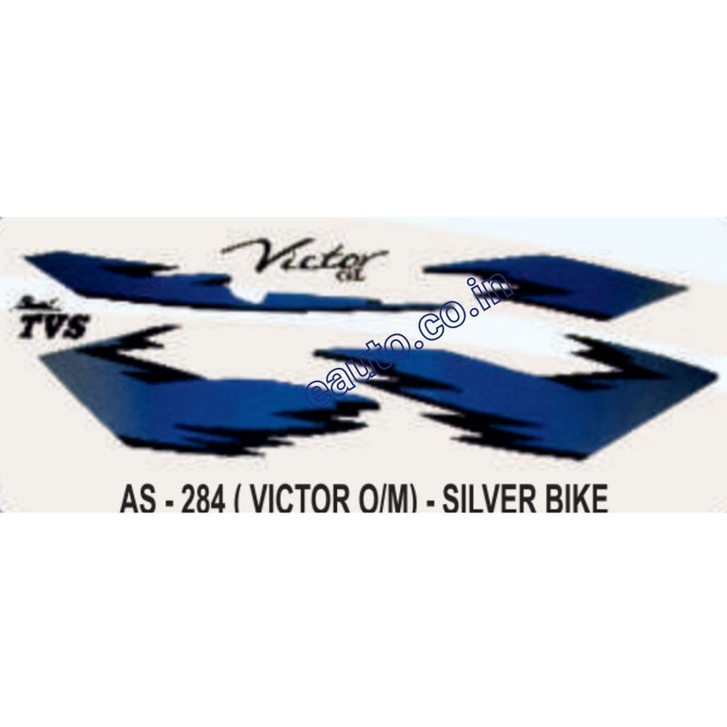 Graphics Sticker Set for TVS Victor | Old Model | Silver Vehicle