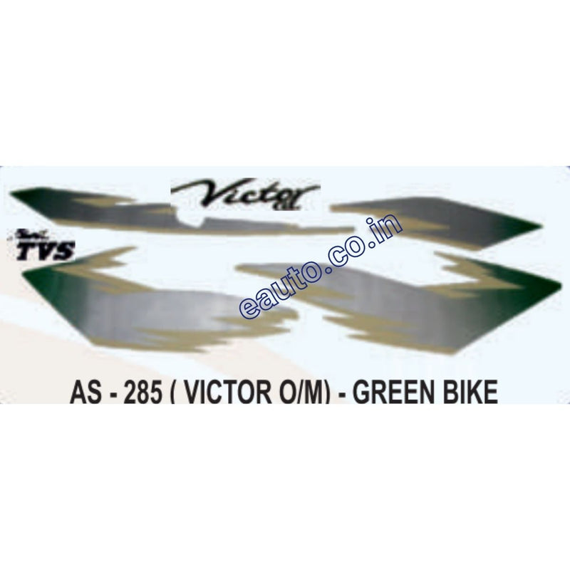 Graphics Sticker Set for TVS Victor | Old Model | Green Vehicle