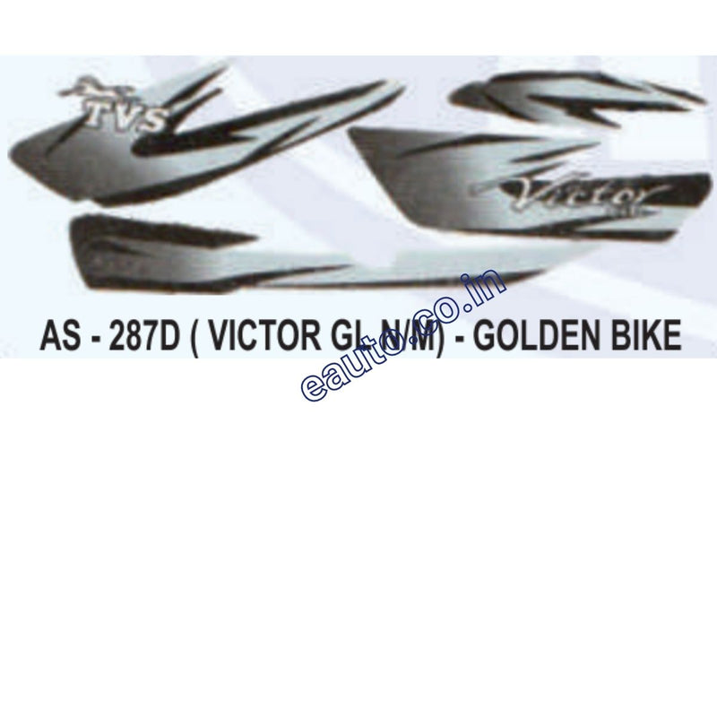 Graphics Sticker Set for TVS Victor GL | New Model | Golden Vehicle
