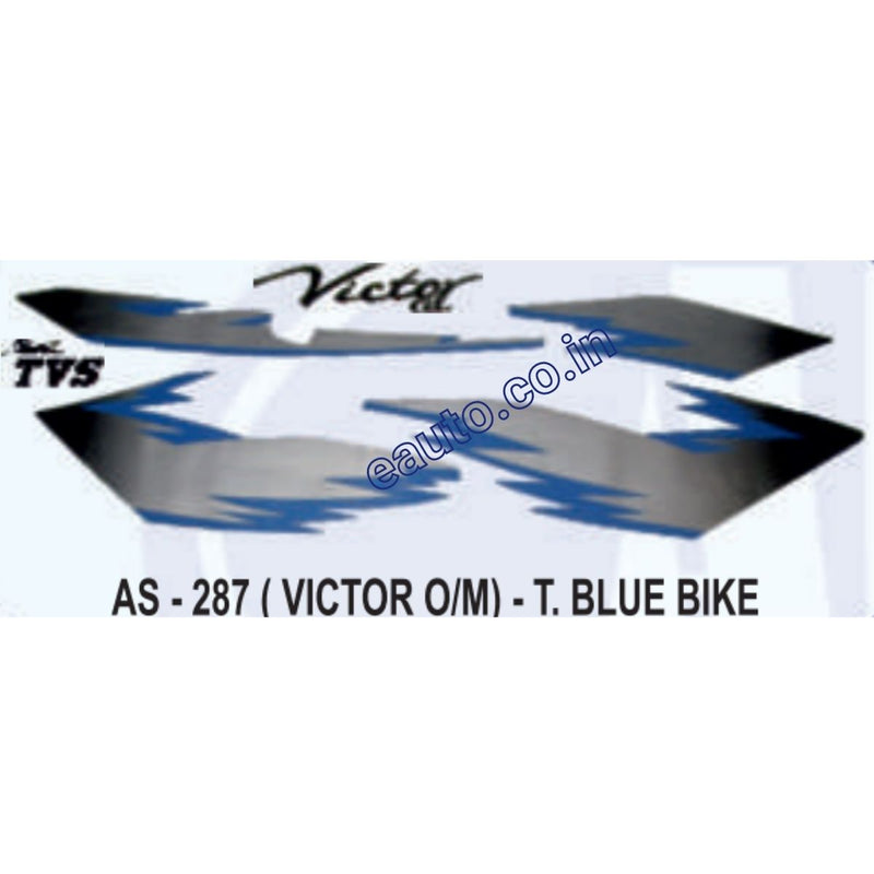 Graphics Sticker Set for TVS Victor | Old Model | Blue Vehicle
