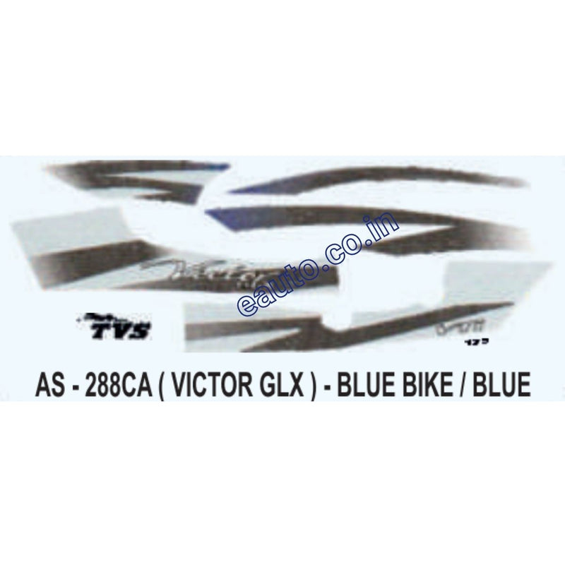 Graphics Sticker Set for TVS Victor GLX | Blue Vehicle | Blue Sticker