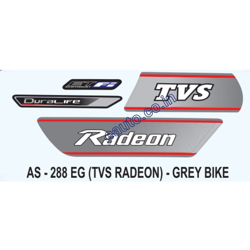Graphics Sticker Set for TVS Radeon Fi | Green Vehicle