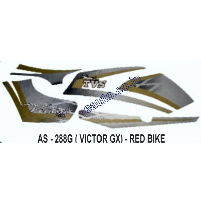 Graphics Sticker Set for TVS Victor GX | Red Vehicle
