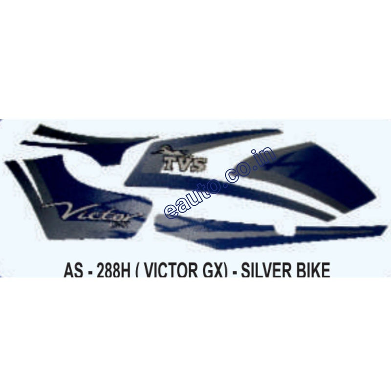 Graphics Sticker Set for TVS Victor GX | Silver Vehicle