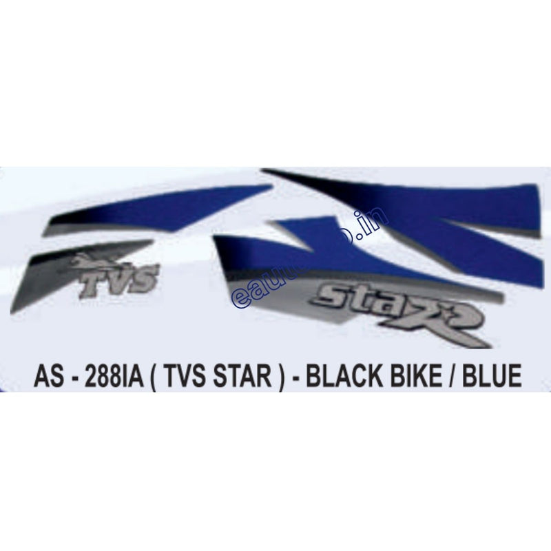 Graphics Sticker Set for TVS TVS Star | Black Vehicle | Blue Sticker