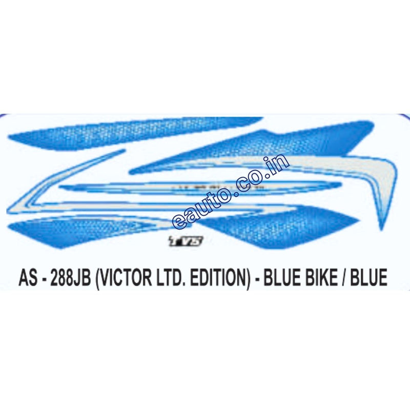 Graphics Sticker Set for TVS Victor | Limited Edition | Blue Vehicle | Blue Sticker
