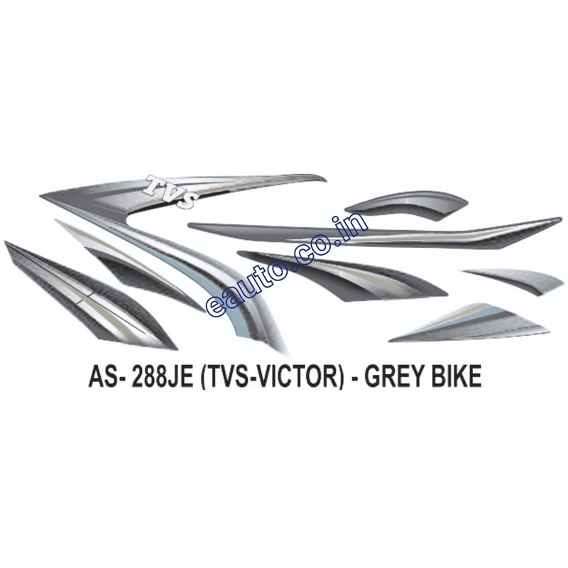Graphics Sticker Set for TVS Victor | Grey Vehicle