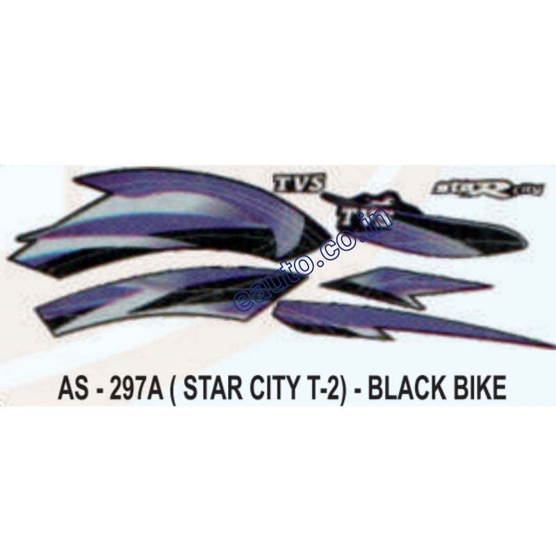 Graphics Sticker Set for TVS Star City | Type 2 | Black Vehicle