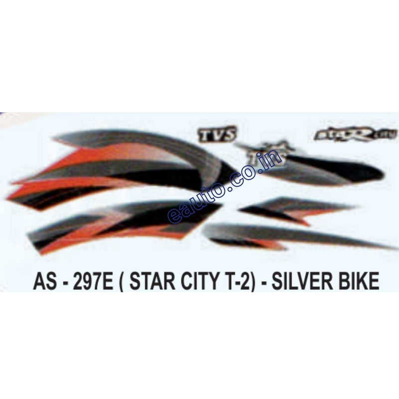 Graphics Sticker Set for TVS Star City | Type 2 | Silver Vehicle