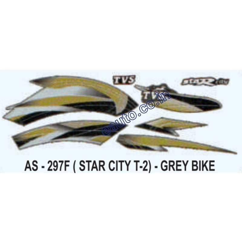 Graphics Sticker Set for TVS Star City | Type 2 | Grey Vehicle