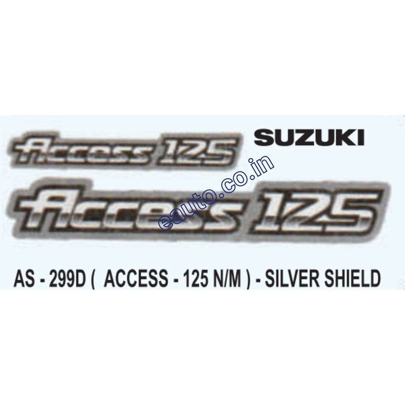 Graphics Sticker Set for Suzuki Access 125 | New Model | Silver Shield Sticker