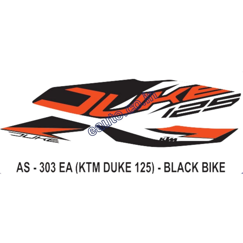 Graphics Sticker Set for KTM Duke 125 | Black Vehicle
