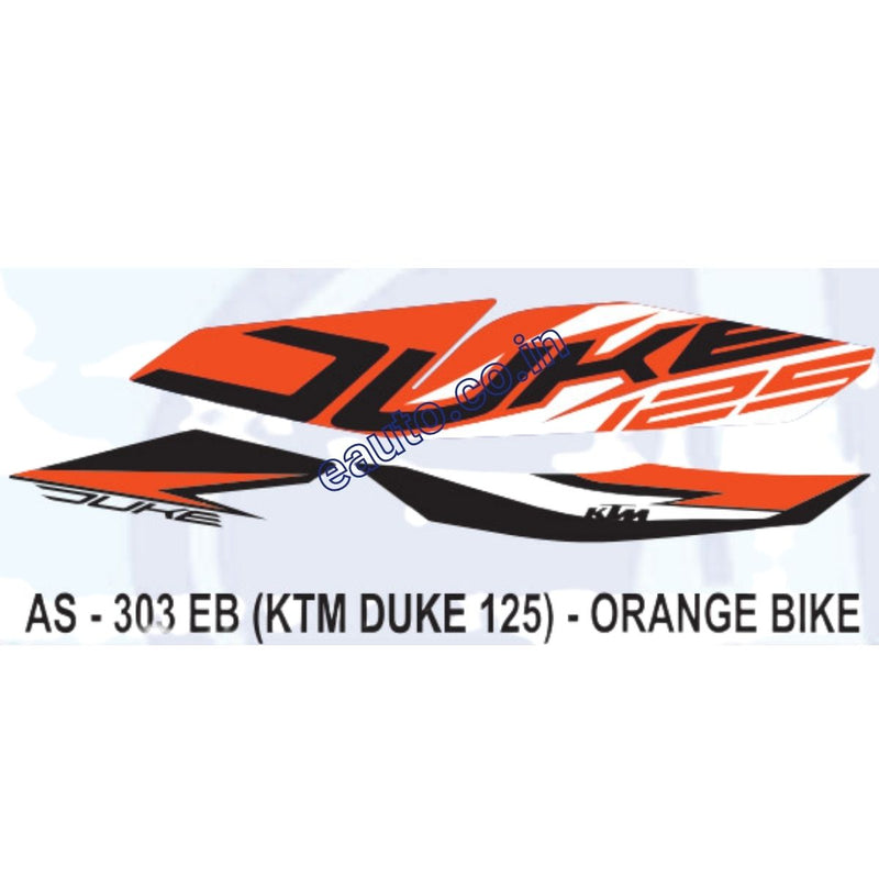 Graphics Sticker Set for KTM Duke 125 | Orange Vehicle