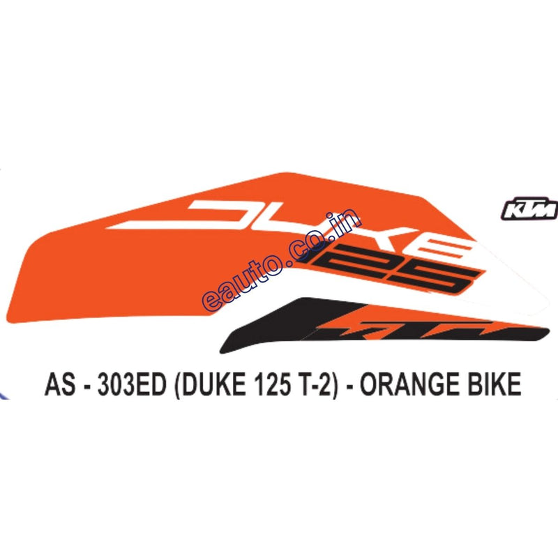 Graphics Sticker Set for KTM Duke 125 | Type 2 | Orange Vehicle