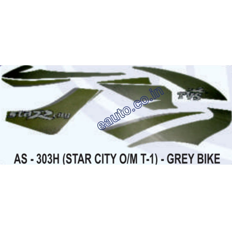 Graphics Sticker Set for TVS Star City | Type 1 | Old Model | Grey Vehicle | Sticker