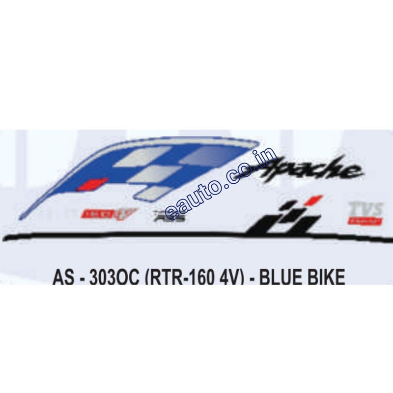 Graphics Sticker Set for TVS Apache RTR 160 4V | Blue Vehicle