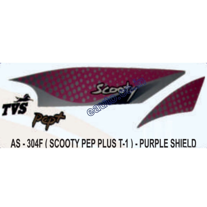 Graphics Sticker Set for TVS Scooty Pep Plus | Type 1 | Purple Sticker