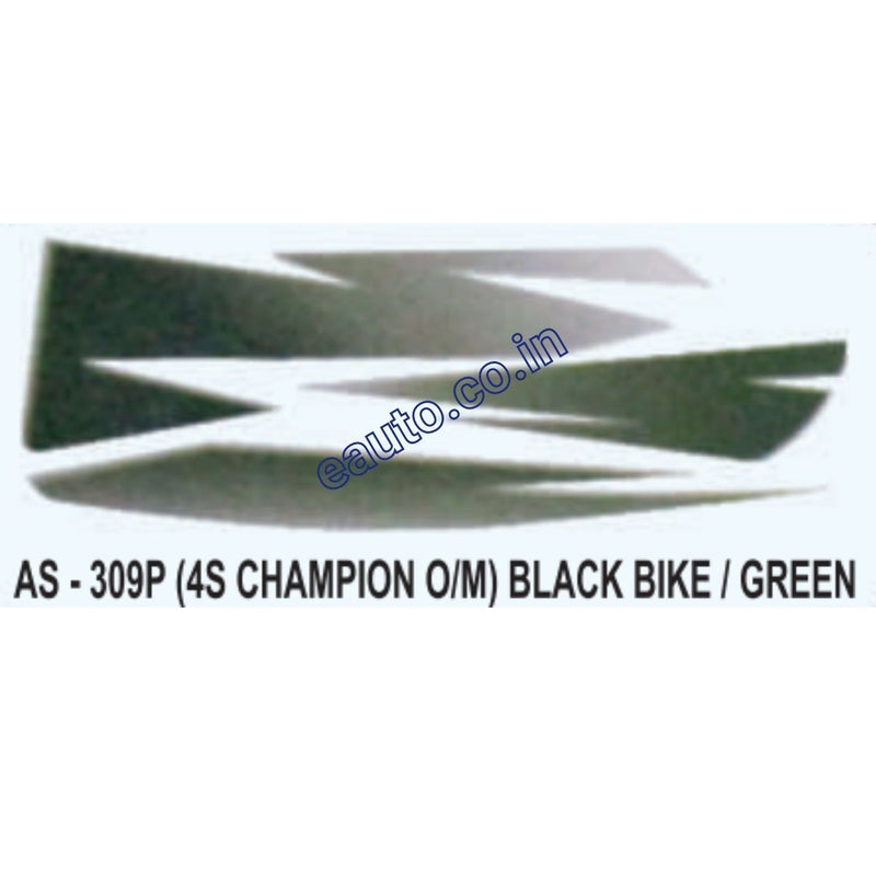 Graphics Sticker Set for Bajaj 4S Champion | Old Model | Black Vehicle
