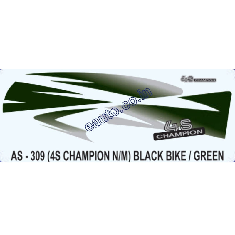 Graphics Sticker Set for Bajaj 4S Champion | New Model | Black Vehicle