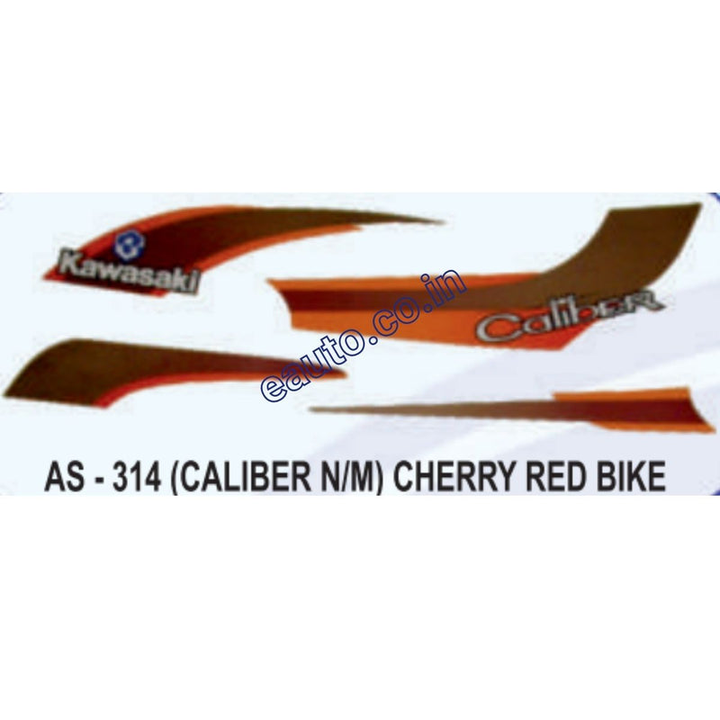 Graphics Sticker Set for Bajaj Caliber | New Model | Cherry Red Vehicle