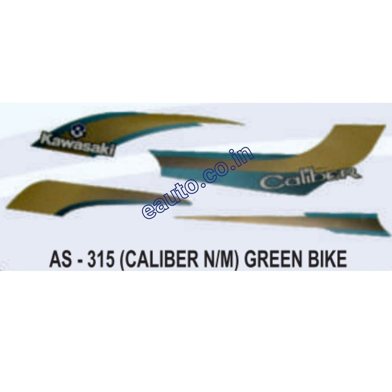 Graphics Sticker Set for Bajaj Caliber | New Model | Green Vehicle