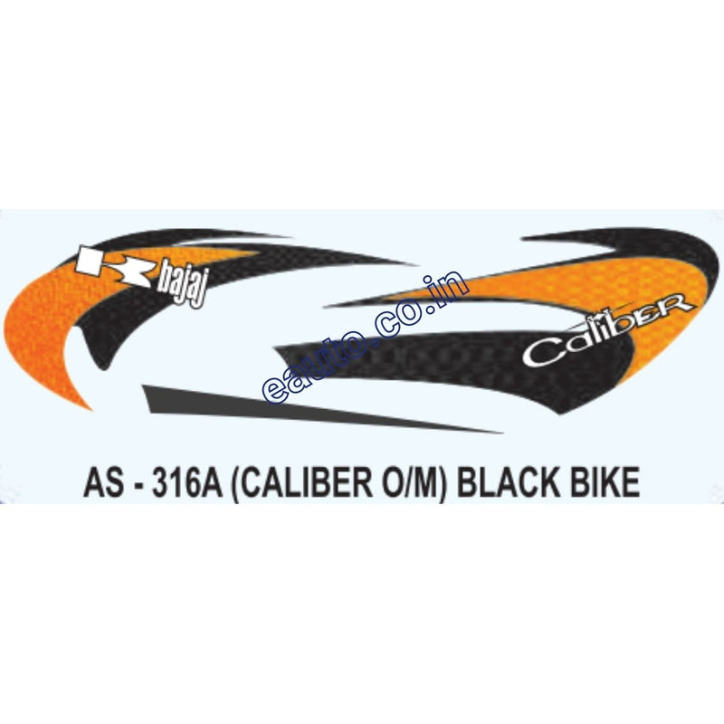 Graphics Sticker Set for Bajaj Caliber | Old Model | Black Vehicle