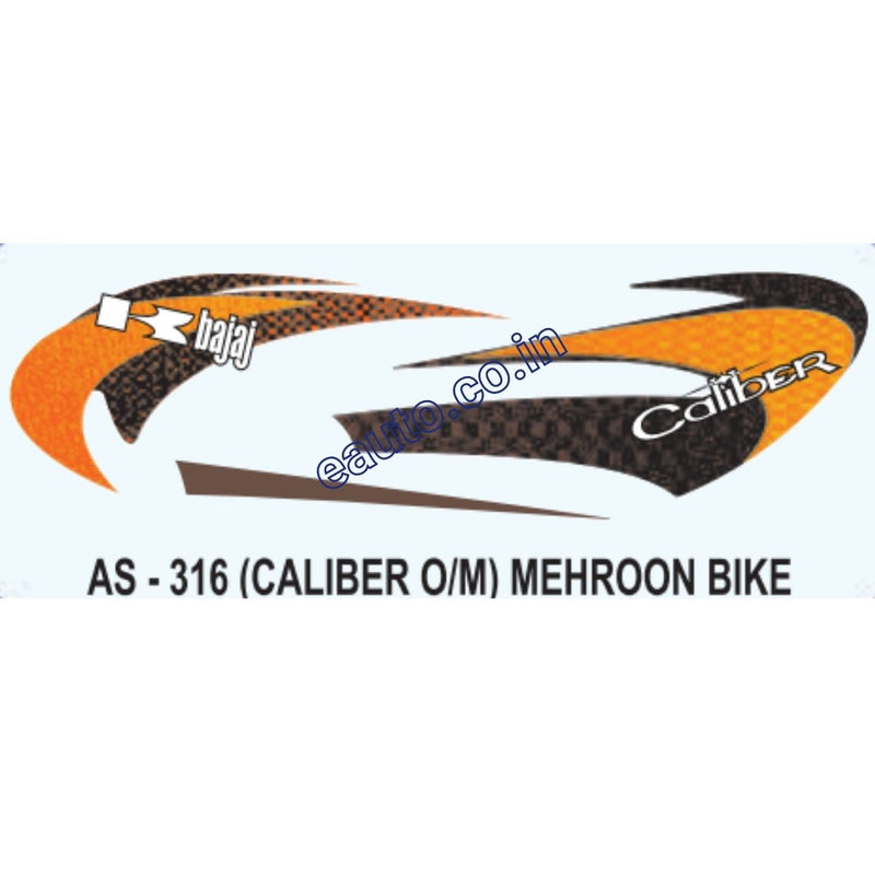 Graphics Sticker Set for Bajaj Caliber | Old Model | Mehroon Vehicle