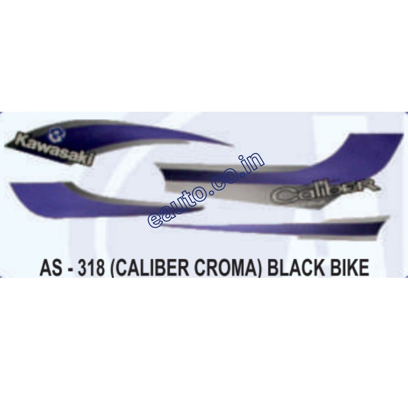 Graphics Sticker Set for Bajaj Caliber Croma | Black Vehicle