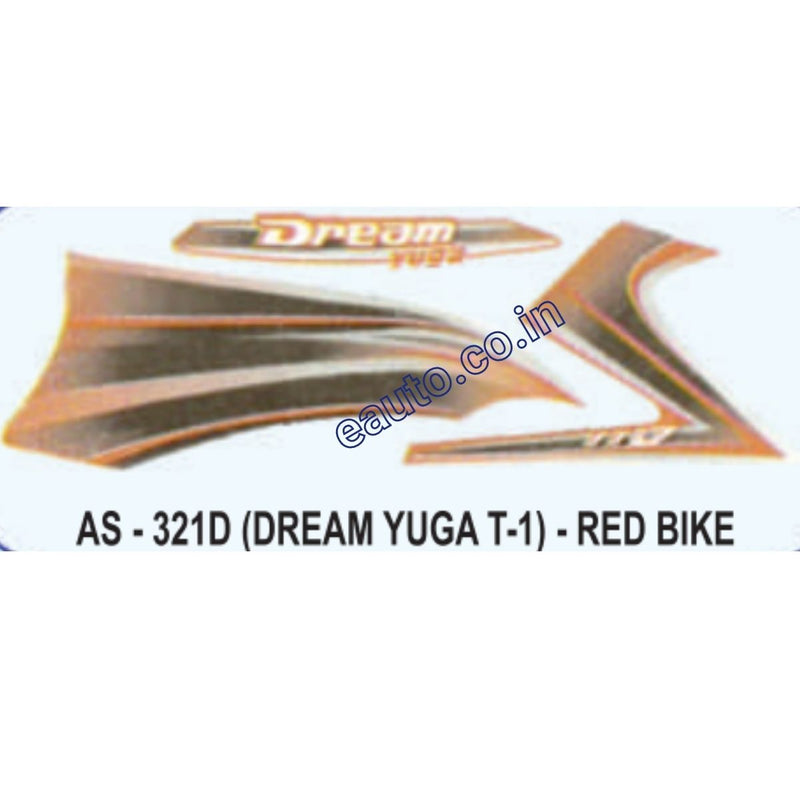 Graphics Sticker Set for Honda Dream Yuga 110 | Type 1 | Red Vehicle
