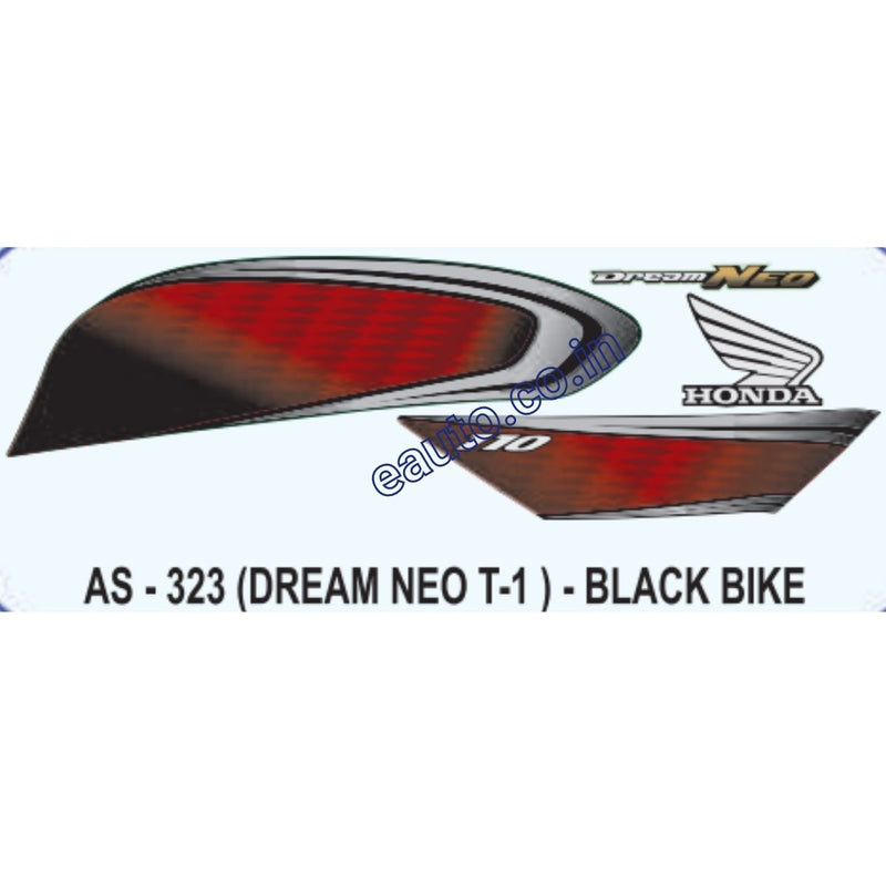 Graphics Sticker Set for Honda Dream Neo | Type 1 | Black Vehicle