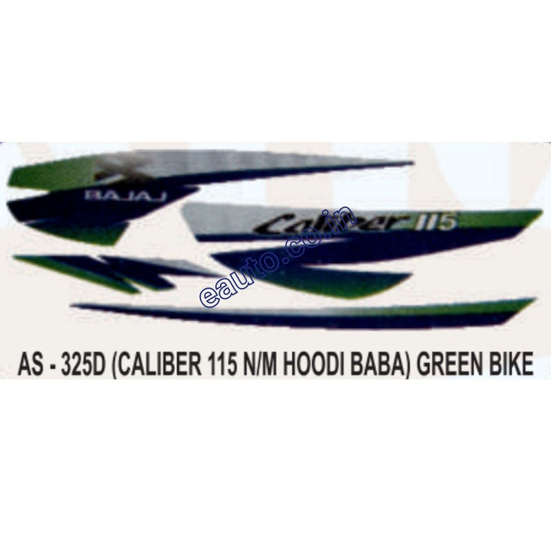 Graphics Sticker Set for Bajaj Caliber 115 | New Model | Hoodi Baba | Green Vehicle