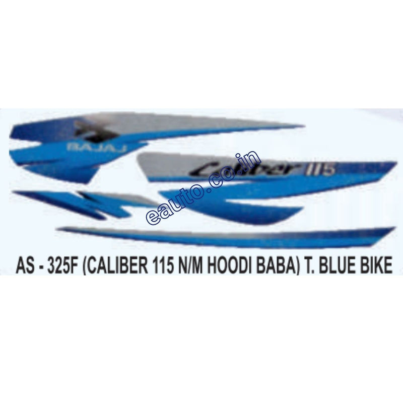 Graphics Sticker Set for Bajaj Caliber 115 | New Model | Hoodi Baba | Blue Vehicle