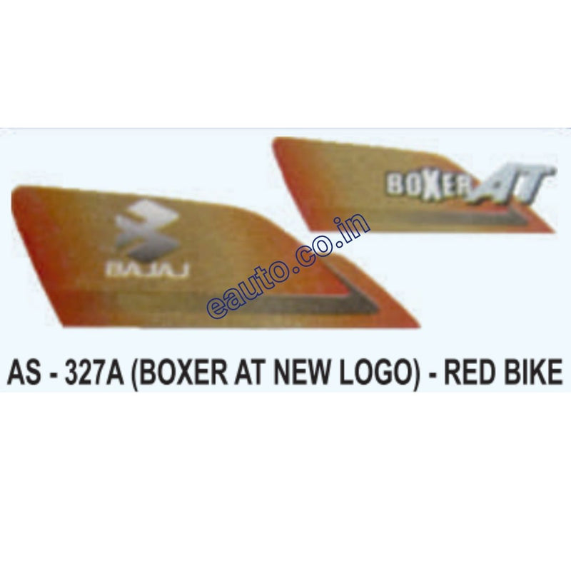Graphics Sticker Set for Bajaj Boxer AT | New Logo | Red Vehicle