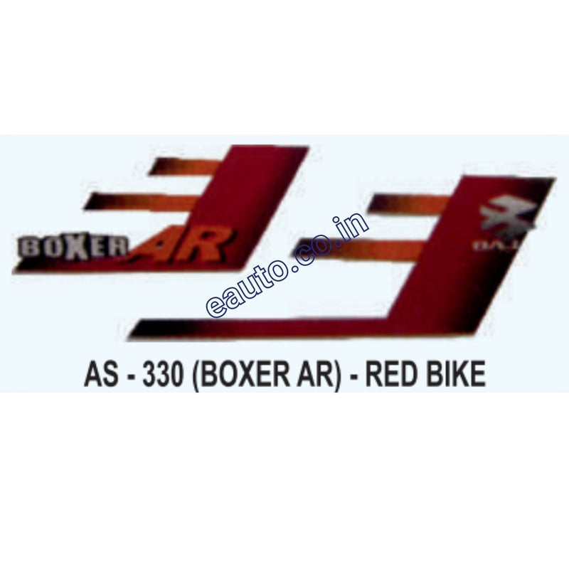 Graphics Sticker Set for Bajaj Boxer AR | Red Vehicle