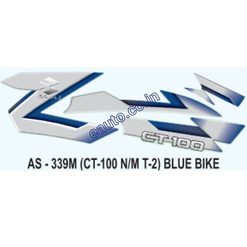 Graphics Sticker Set for Bajaj CT 100 | Type 2 | New Model | Blue Vehicle
