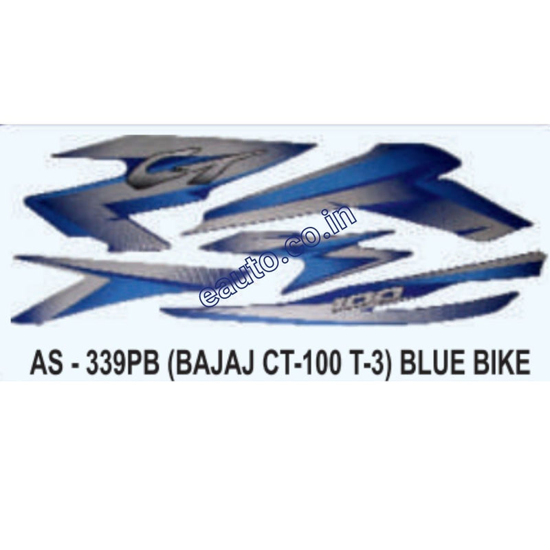 Graphics Sticker Set for Bajaj CT 100 | Type 3 | Blue Vehicle