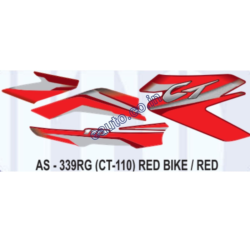 Graphics Sticker Set for Bajaj CT 110 | Red Vehicle | Red Sticker