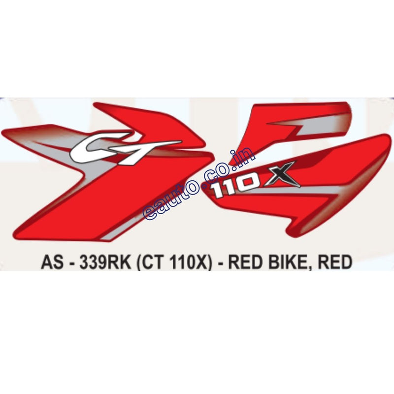 Graphics Sticker Set for Bajaj CT 110X | Red Vehicle | Red Sticker