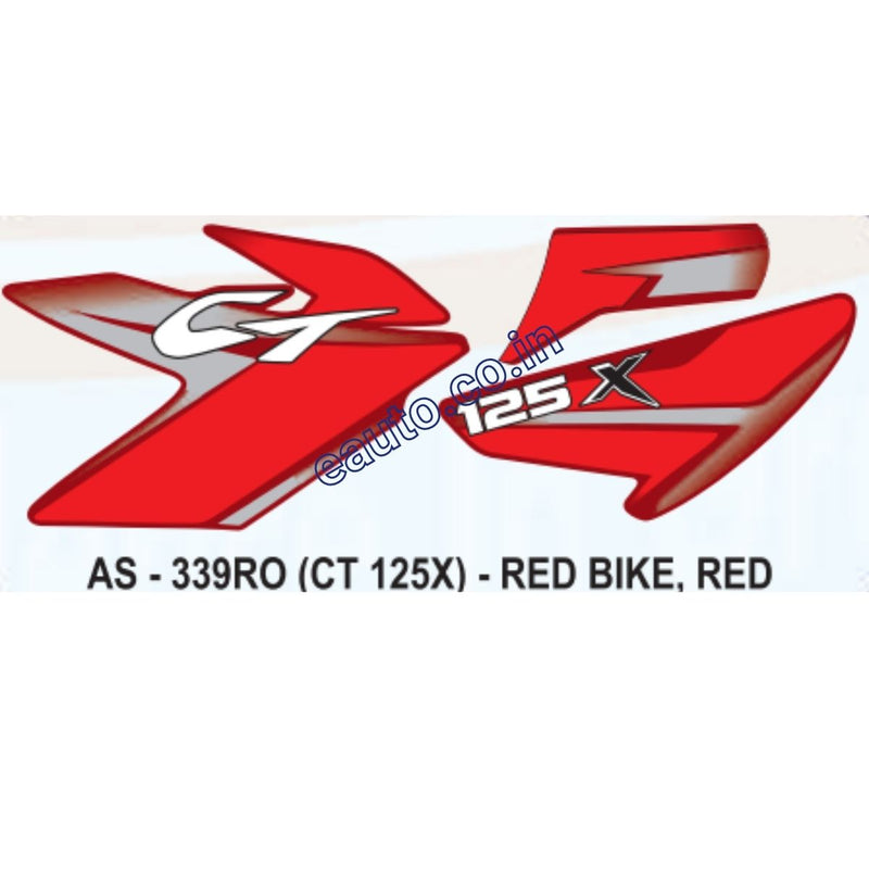 Graphics Sticker Set for Bajaj CT 125X | Red Vehicle | Red Sticker